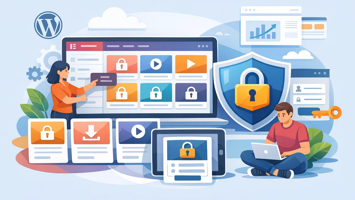 Building a Professional Gated Resource Grid with Elementor on WordPress